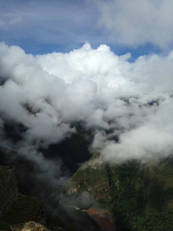 Up in the clouds on  Huayna Picchu 